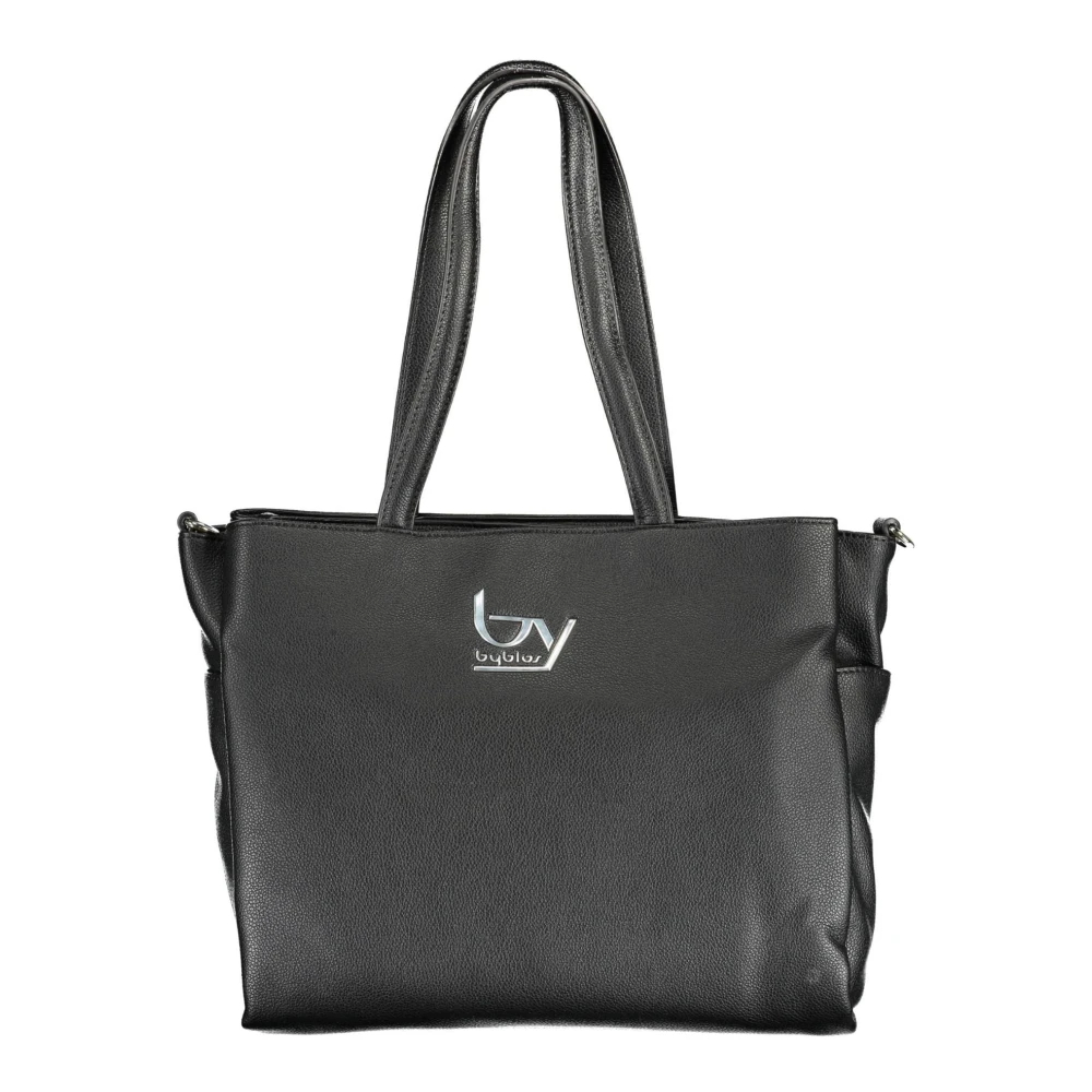Byblos, Damen, Tasche, Schwarze Polyethylen-Handtasche, Schwarz - Bild 6