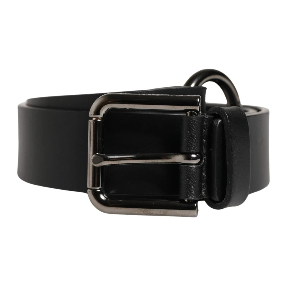 Dolce & Gabbana Herren Schwarz - Kalbsleder Gürtel Mit Metallschnalle - Accessories - K - One Size