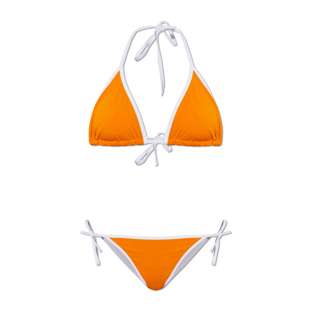 Mm6 Maison Margiela Damen Orange - Bikini Mit Kontrastbesatz - Swimwear - S