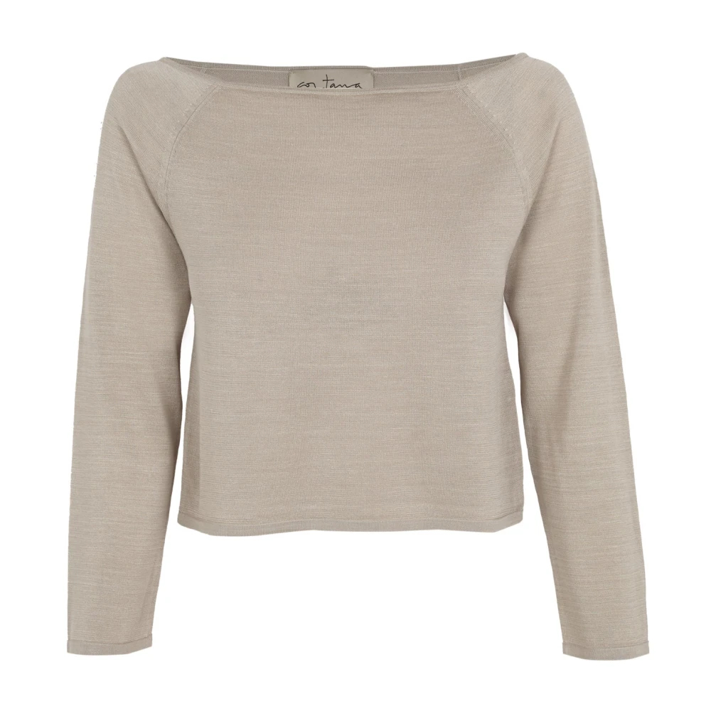 Cortana Damen Beige - Tussa - Seidenperlenpunkt-Top - Knitwear - 2XS