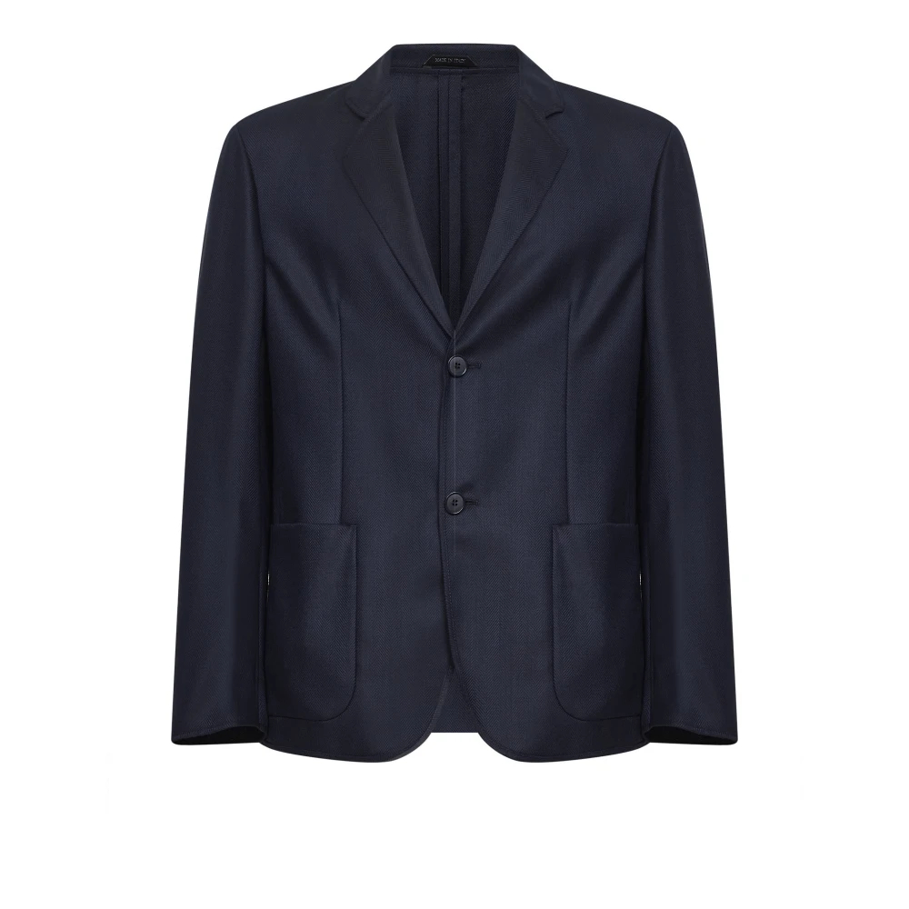 Giorgio Armani Herren Blau - Button Fischgräten-Blazer - Jackets - L