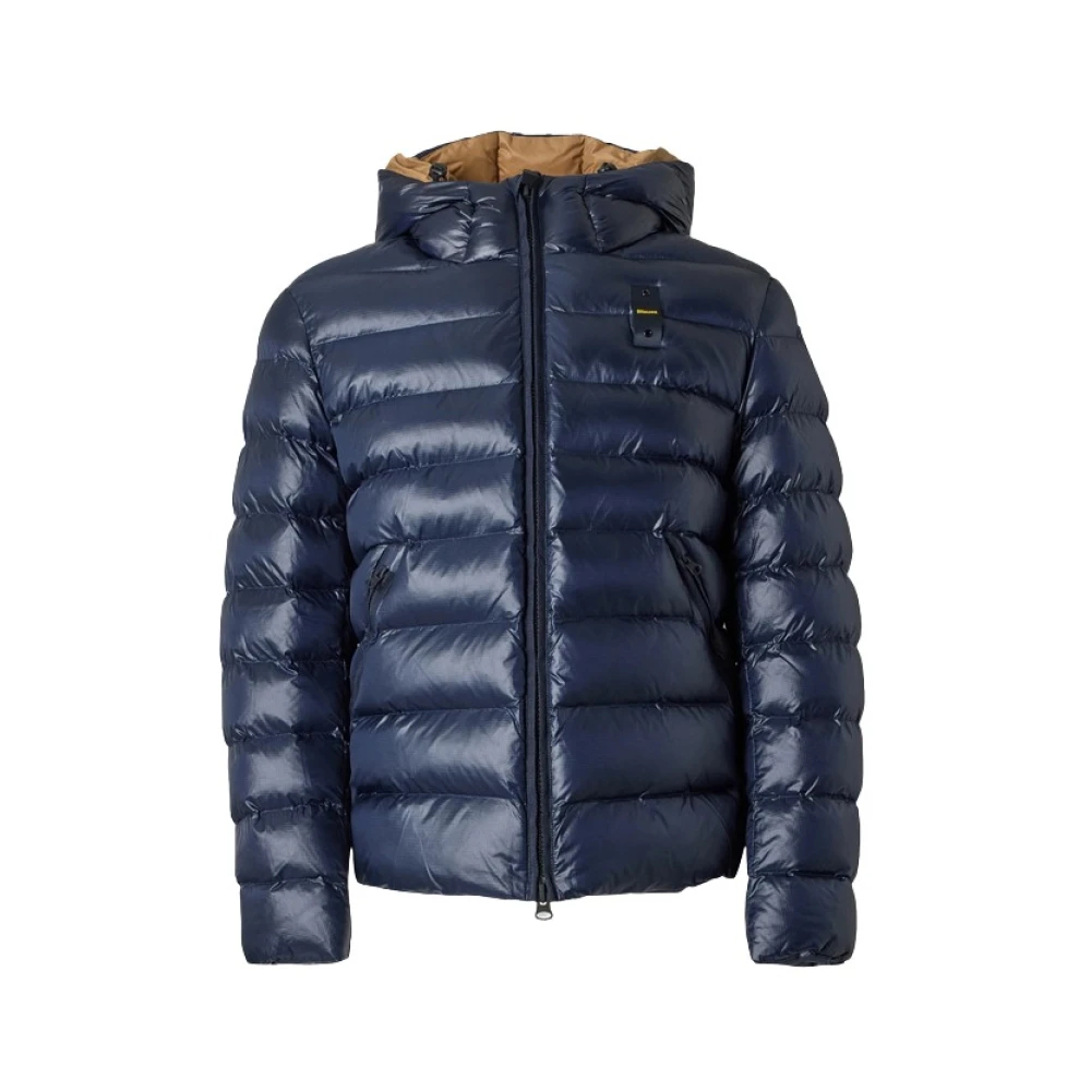 Blauer USA Herren Puffer Jacke in Marine Gr. L wattierte Steppjacke mit Kapuze - Bild 12