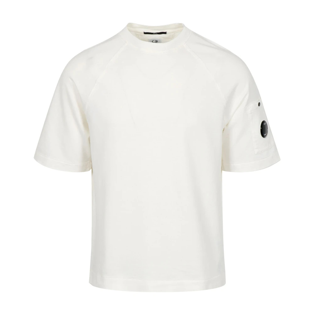 Pullover C.P. Company Light Fleece Short Sleeve Sweatshirt Off White S - Bild 5