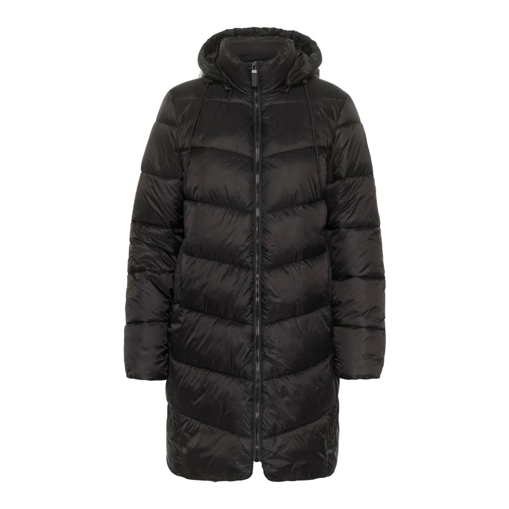 Kaffe Damen Schwarz Lange Daunenjacke Susanne - Bild 5