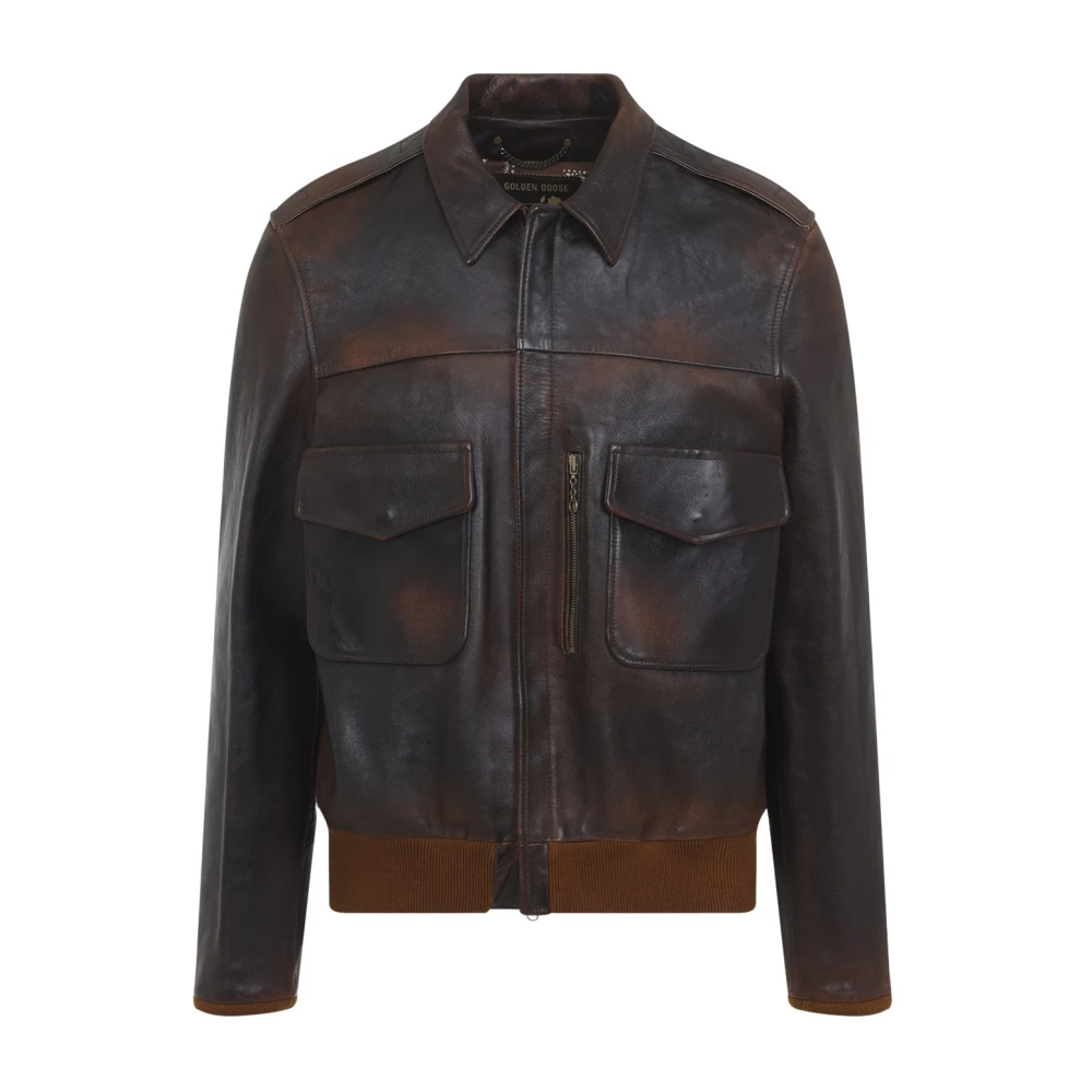 Golden Goose Leather Bomber Jacket - Bild 5