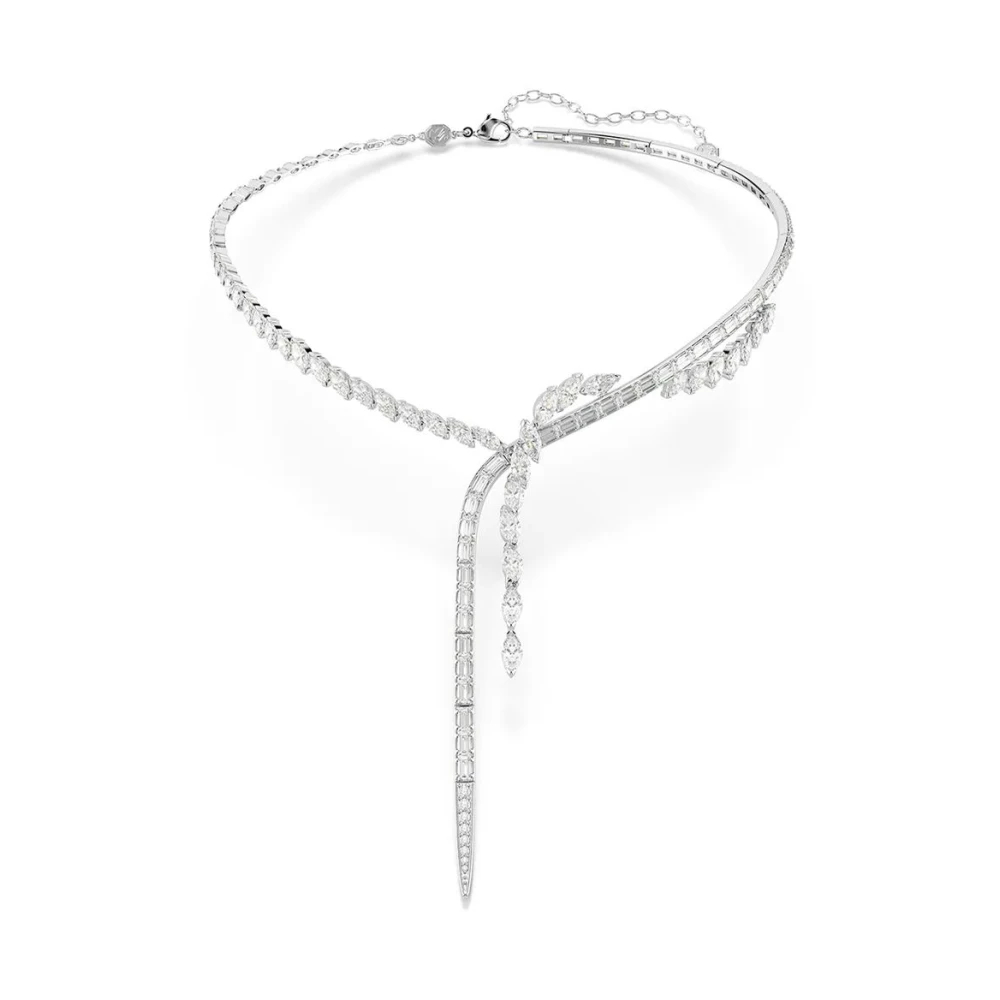 Swarovski Mesmera Y-Halskette, Verschiedene Schliffe, Rhodiniert Weiß - Bild 3