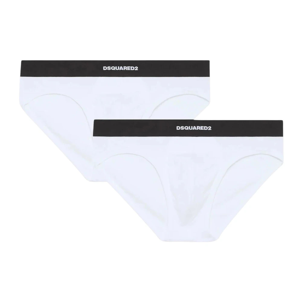 Dsquared2 Herren Weiß - 2Er-Pack Briefs Mit Kühnem Design - Underwear - L