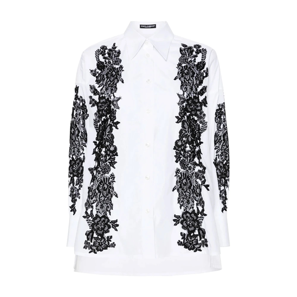 Dolce & Gabbana Damen Weiß - Casual Hemd Mit Einzigartigem Design - Blouses & Shirts - M