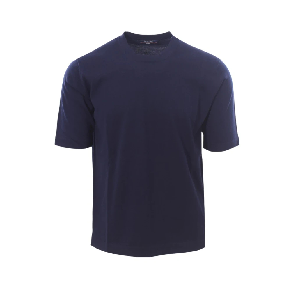 K-Way Herren Blau - Kurzärmeliges Baumwoll-T-Shirt Combe - Tops - Xl