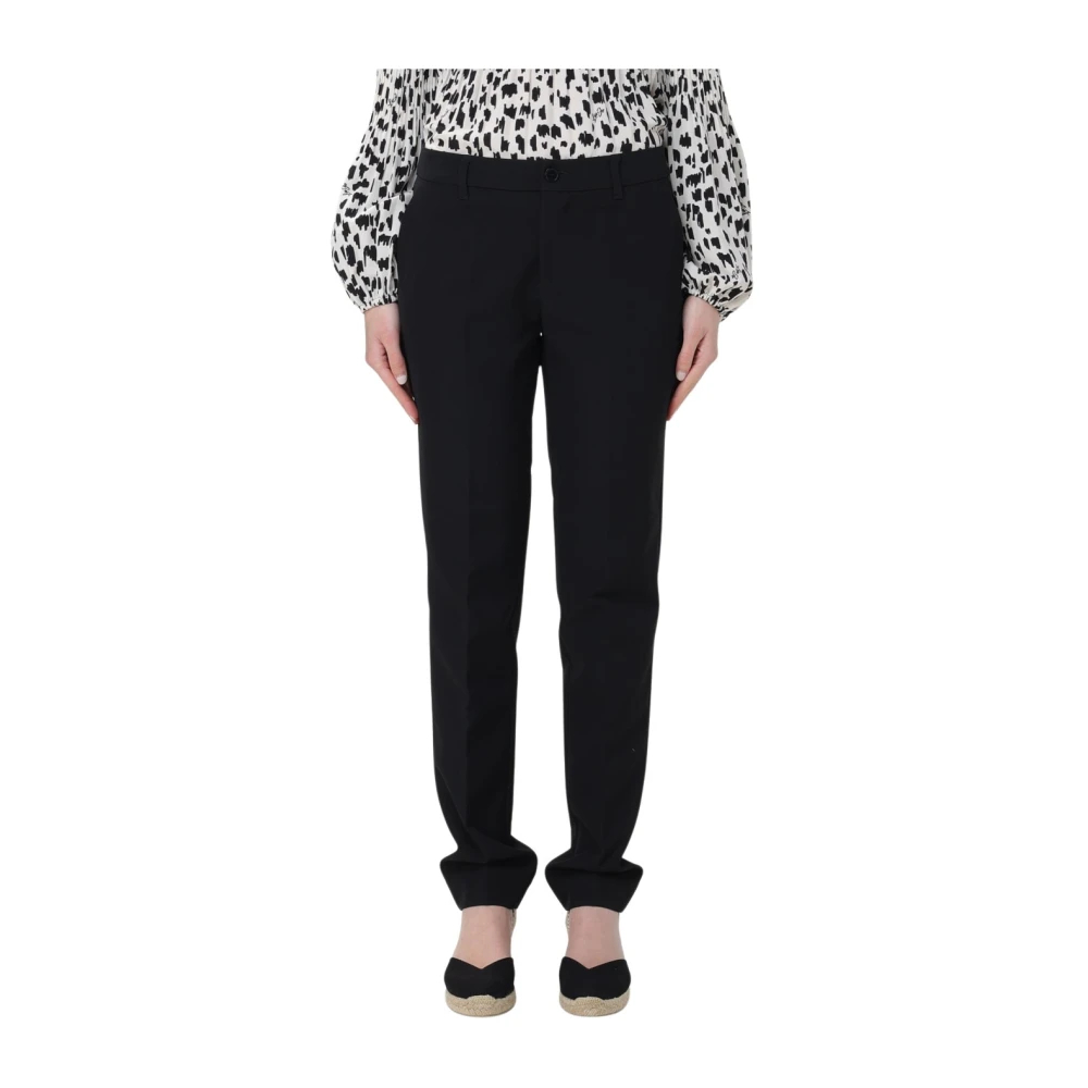 Liu Jo Damen Schwarz - Luxury Regular Fit Chinos - Trousers - K - Xl