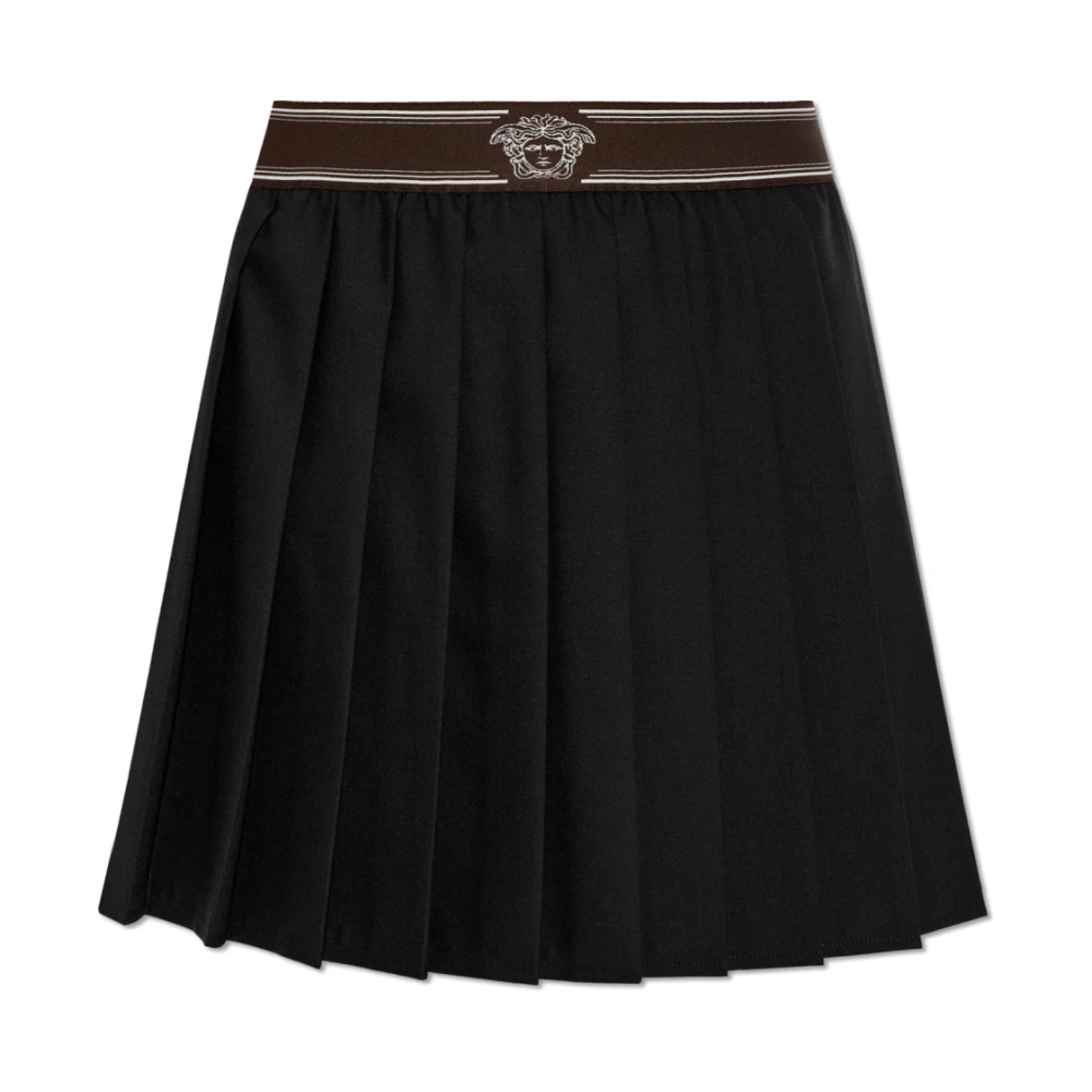 Versace Damen Schwarz - Falten-Minirock Aus Wolle Und Mohair - Skirts - K - S