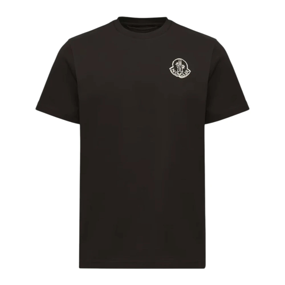 Moncler Cotton Jersey Logo Patch T-Shirt für Men in Black in Size: L - Bild 4