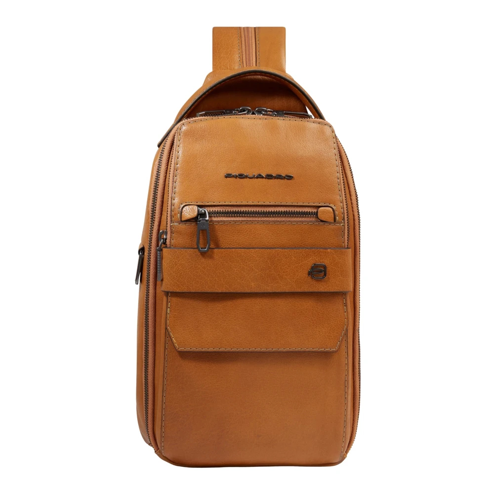Piquadro Herren Beige - Verwandelbare Sling Bag In Rucksack - Bags - One Size