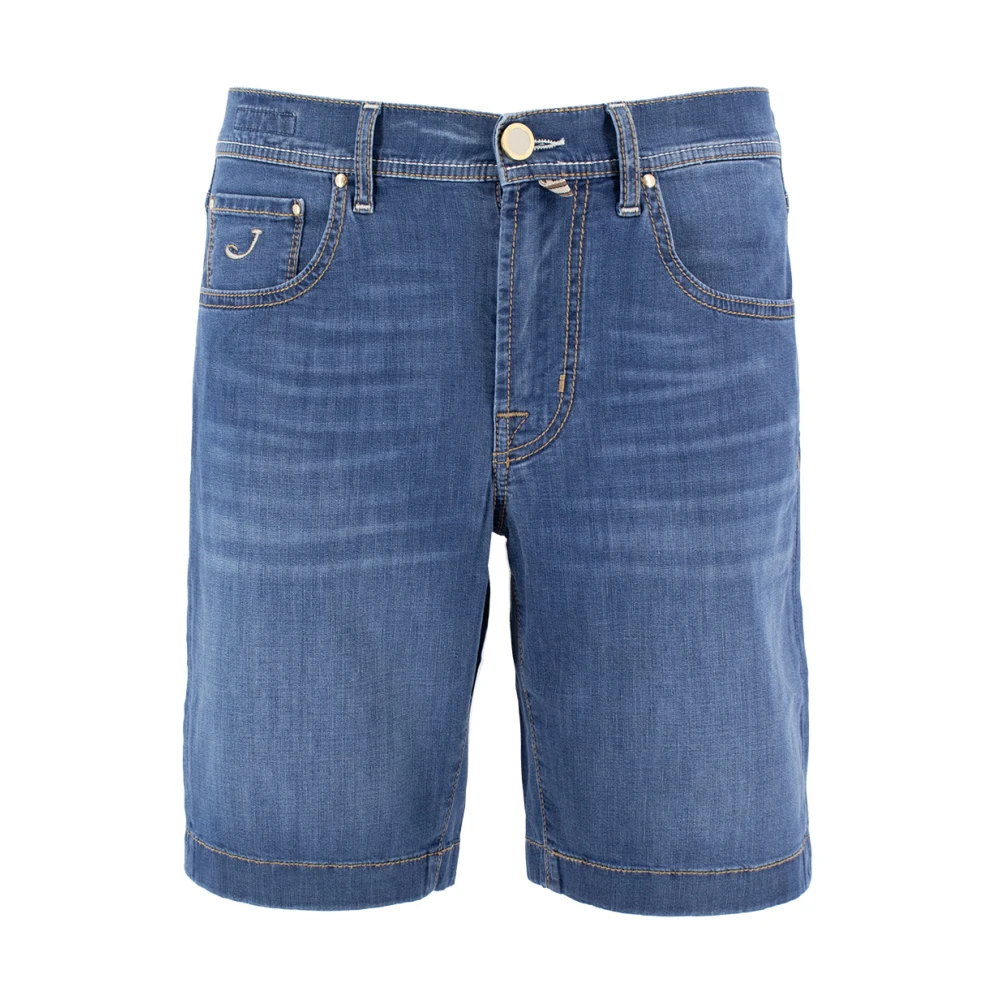 Jacob Cohën Herren Blau - Nicolas Slim 5 Pocket Bermuda Shorts - Shorts - W35