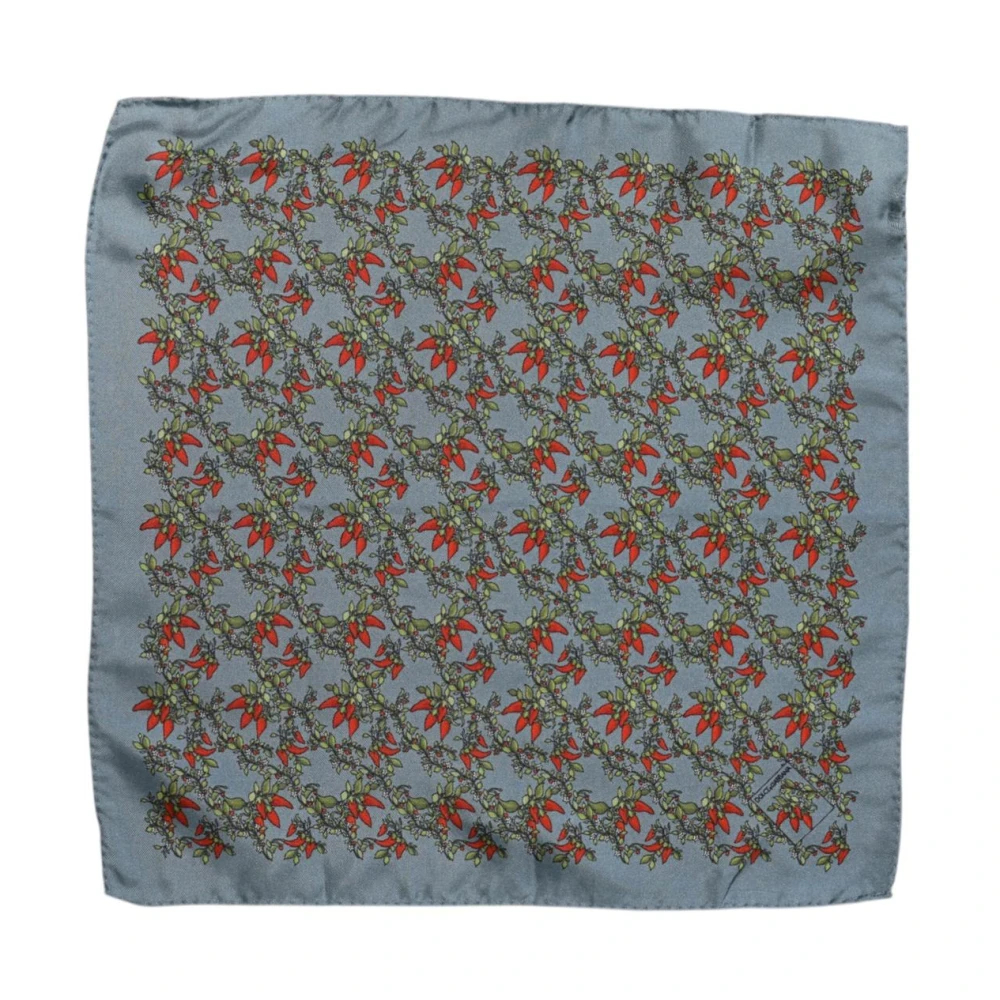 Dolce & Gabbana Herren Grau Chilis Seidentuch/Foulard Für Einheitsgröße - Bild 3