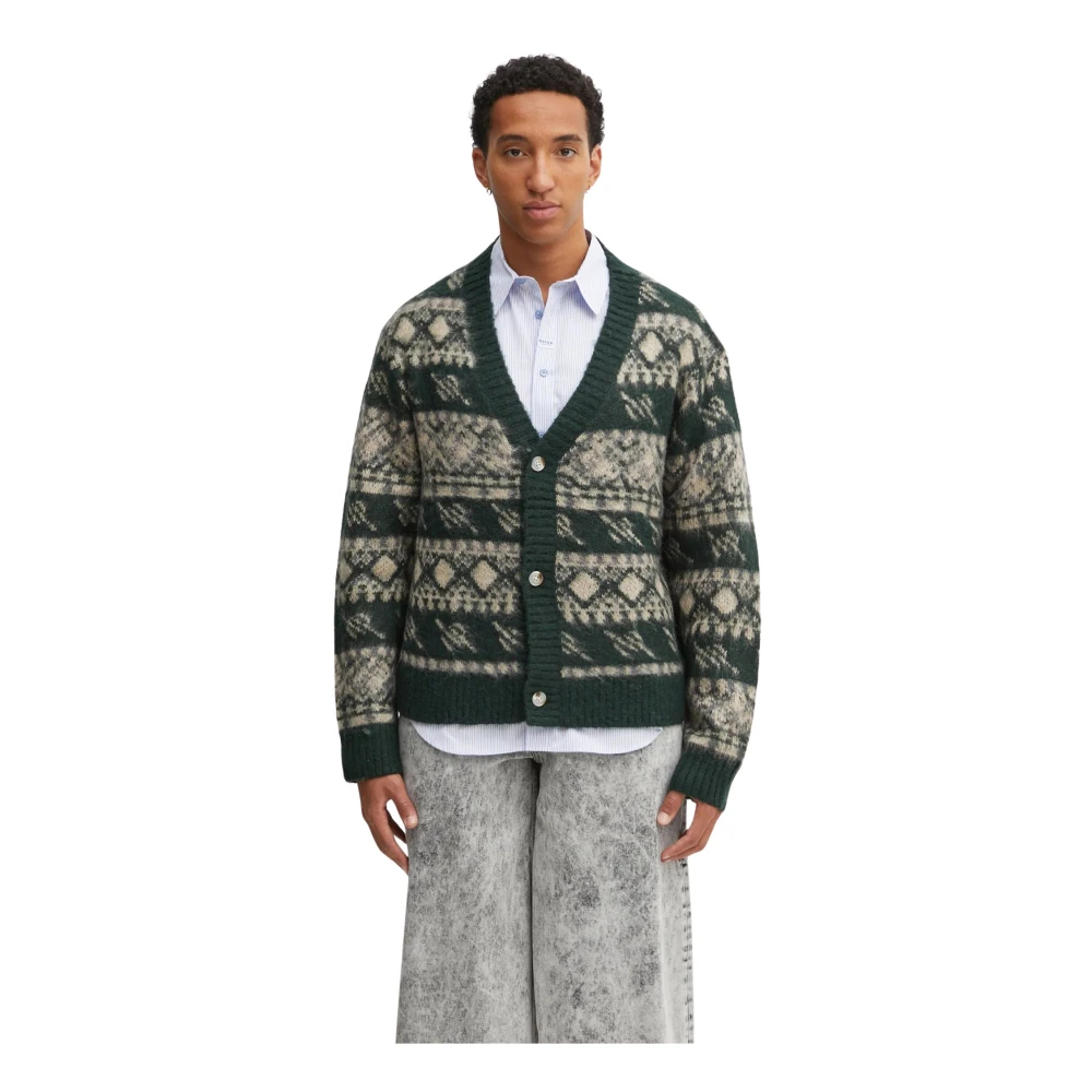 Daily Paper Herren Grün Pattern Check Cardigan - Bild 5