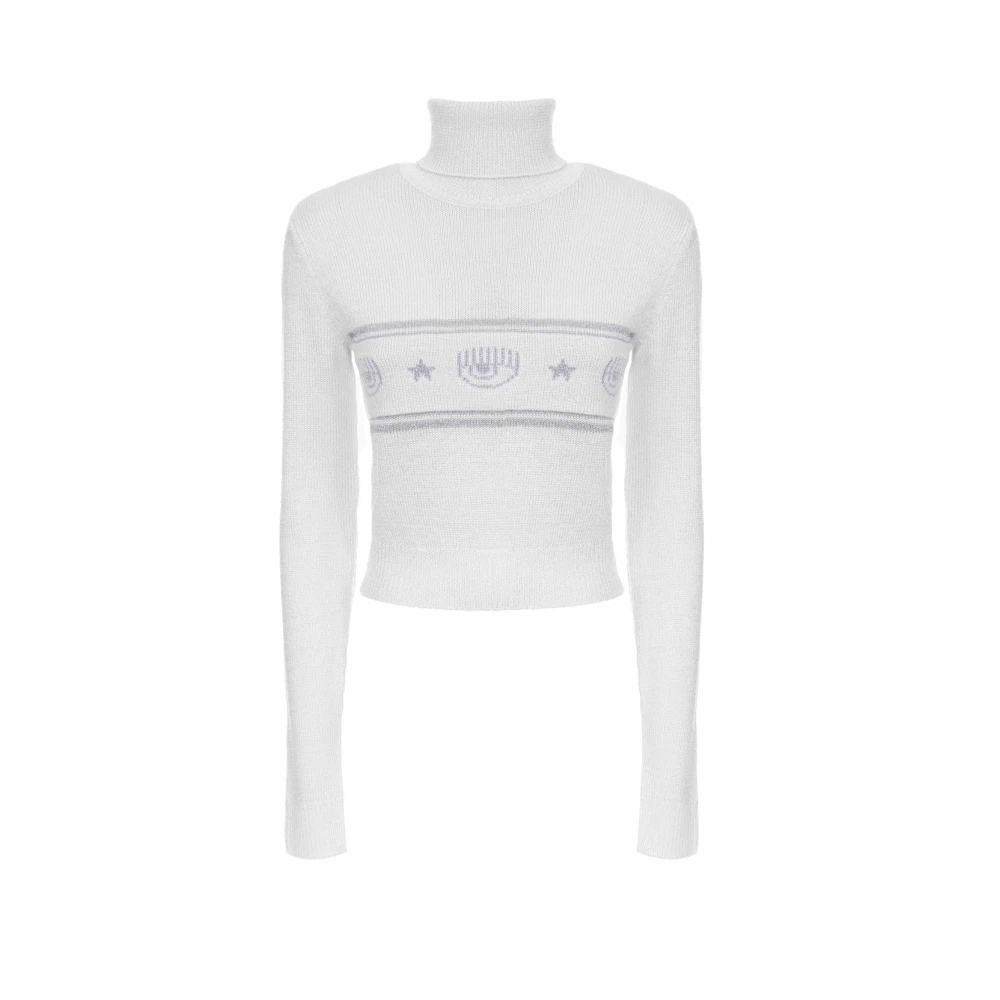 Chiara Ferragni Collection Damen Weiß - Rollkragenpullover - Knitwear - L