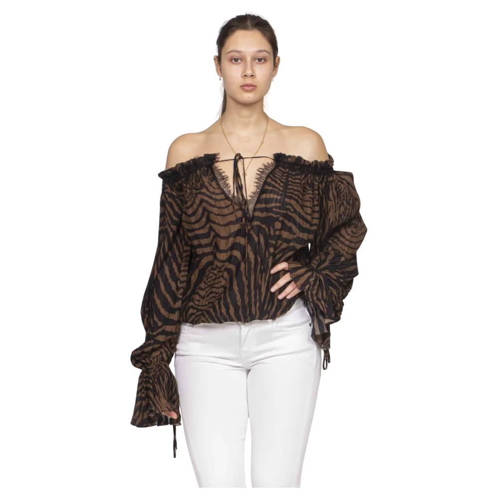 Blumarine Damen Braun - Blusa M5179 - Blouses & Shirts - Xs