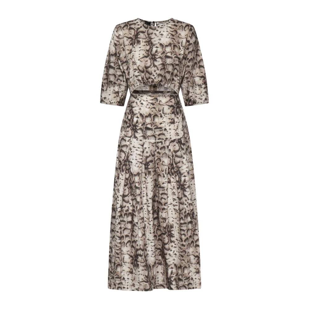 Pinko Damen Multicolor - Popeline-Baumwollkleid - Dresses - Mehrfarbig - M