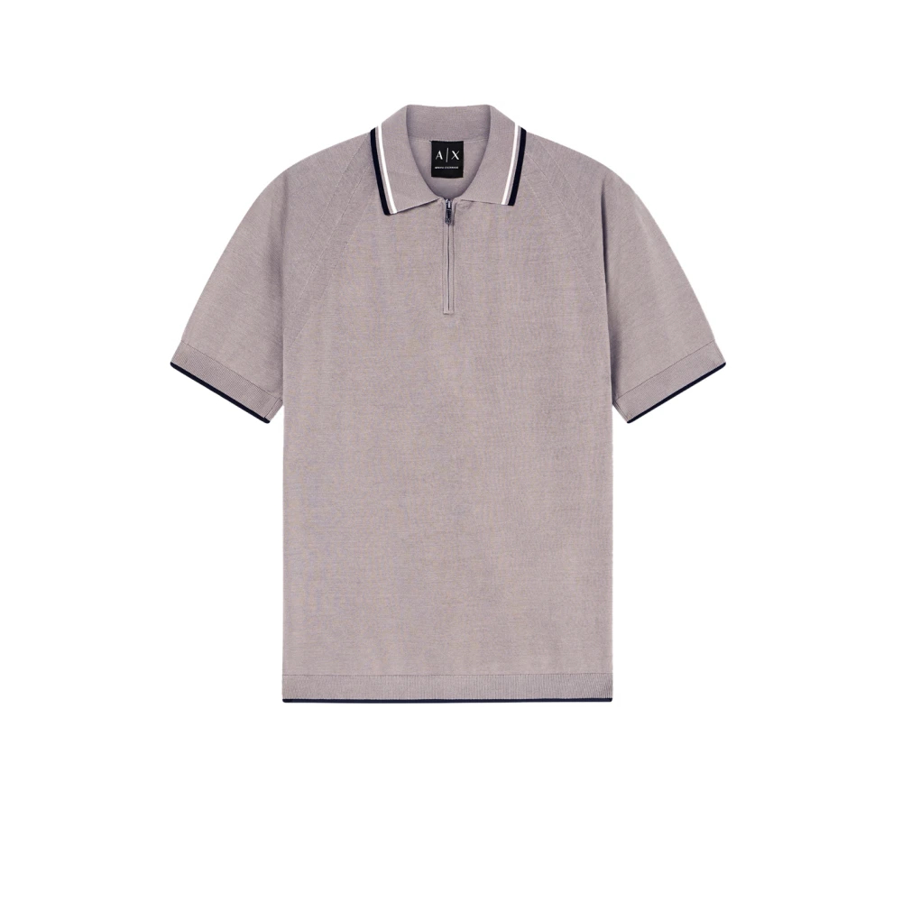 Armani Exchange Herren Grau - Baumwoll-Polohemd - Tops - M