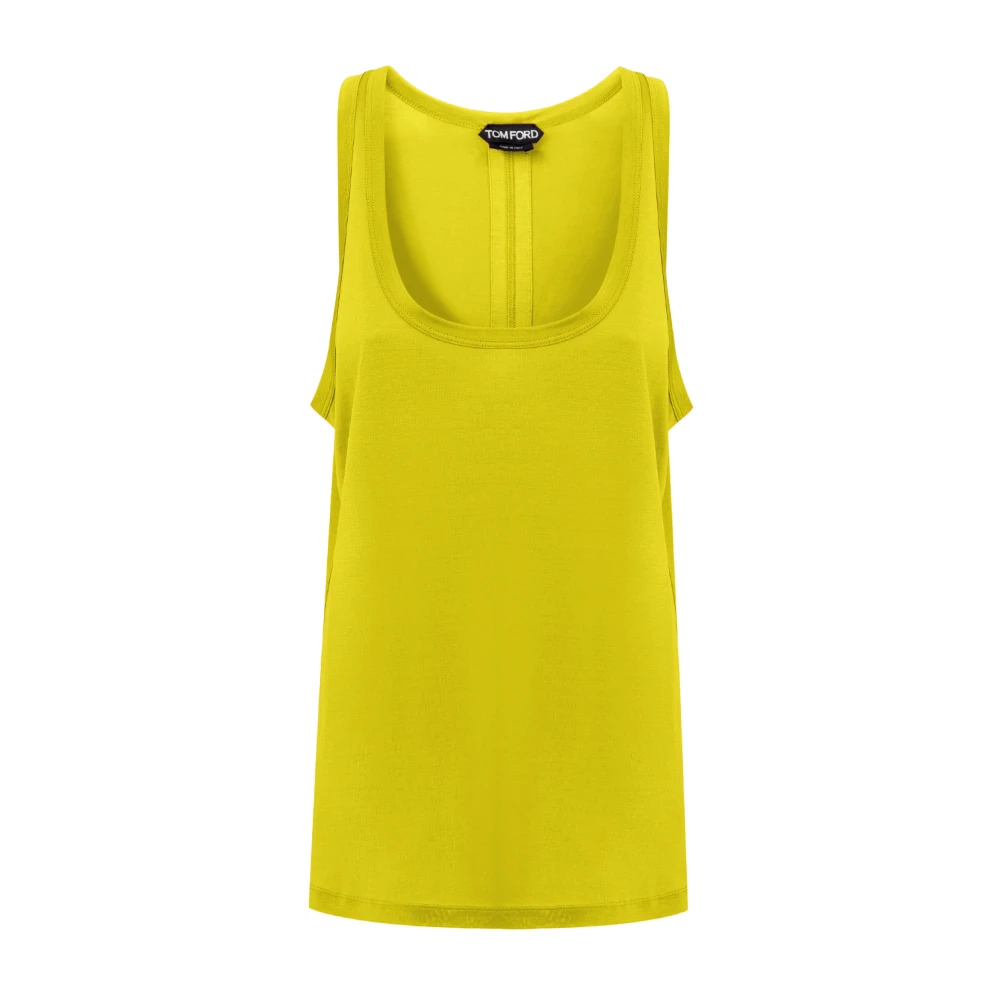 Tom Ford Damen Gelb - Seidenärmelloses Top - Tops - 2XS
