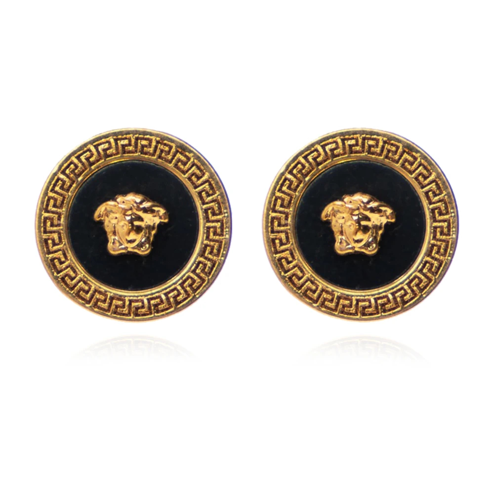 Versace Herren Gelb - Medusa Ohrringe - Accessories - One Size