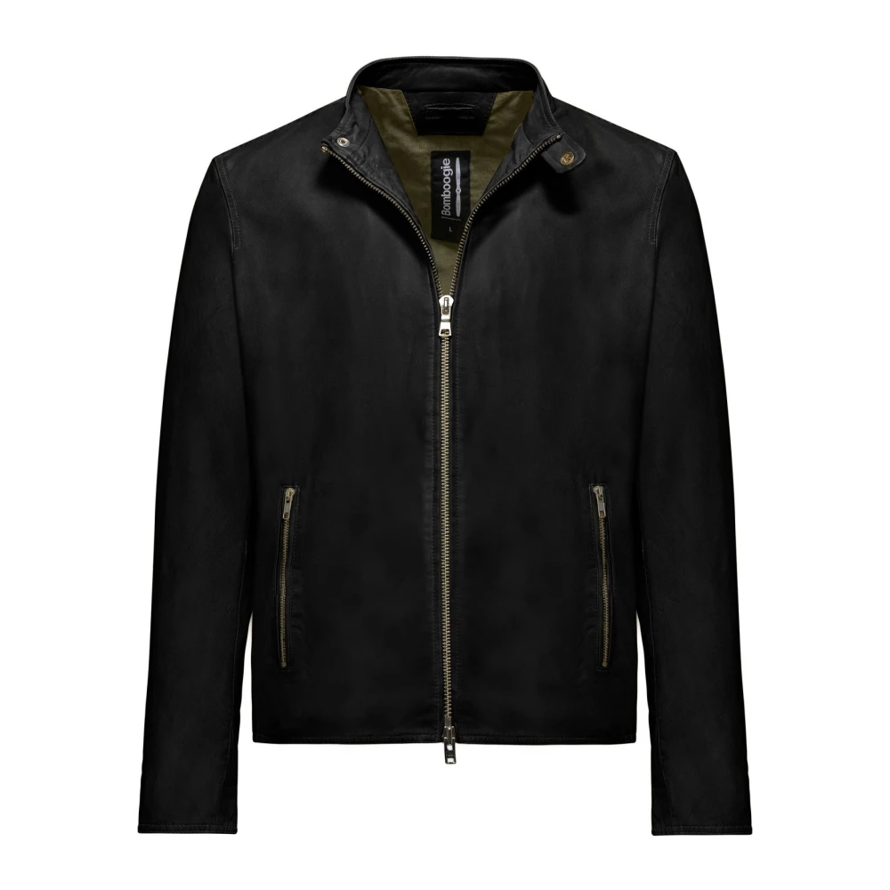 Bomboogie Herren Schwarz - Roke Lederjacke - Jackets - K - Xl