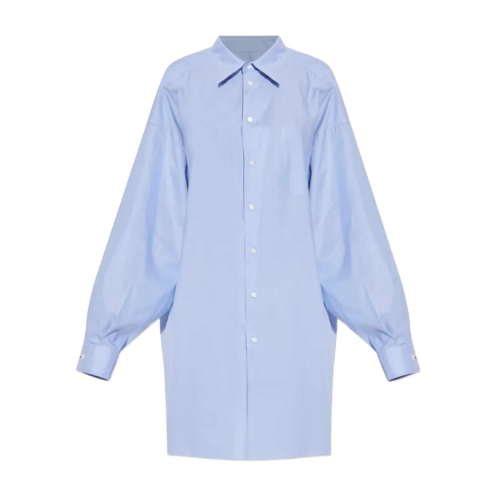 Maison Margiela Damen Blau - Es Langarmhemd - Blouses & Shirts - 3XS