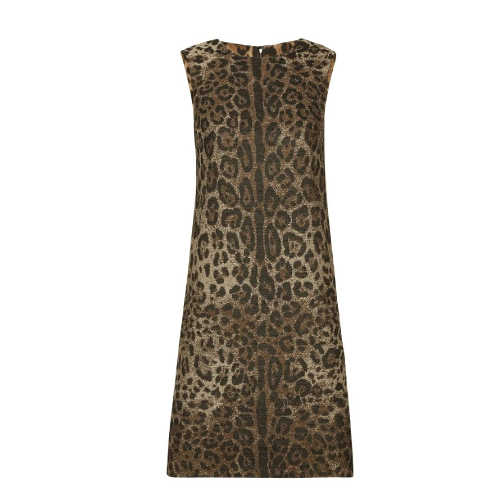 Dolce & Gabbana Damen Multicolor - Leopardenmuster Shiftkleid - Dresses - Mehrfarbig -M