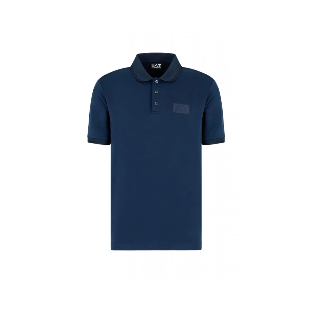 Emporio Armani Ea7 Herren Blau - Polo Logo - Tops - L