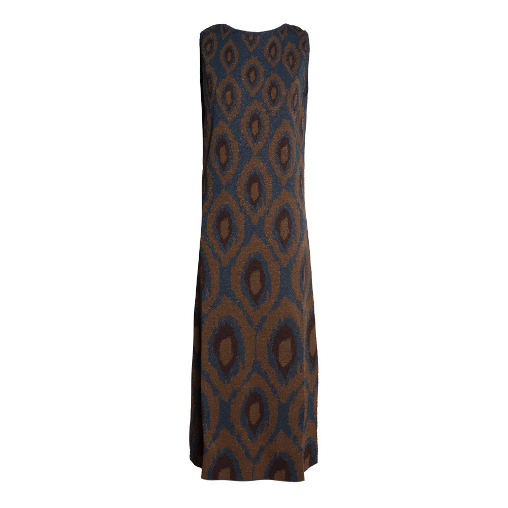 Akep - Langes Strickkleid - Dresses - Damen - Mehrfarbig - S