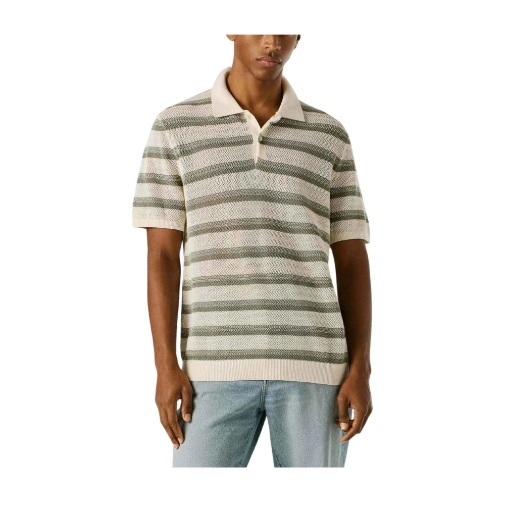 Pepe Jeans Herren Grün Polo-Shirt Gestreift - Bild 8
