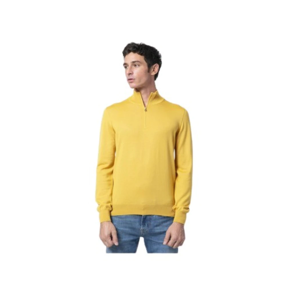Gran Sasso Herren Gelb - Senfgelber Rollkragenpullover - Knitwear - 3XL