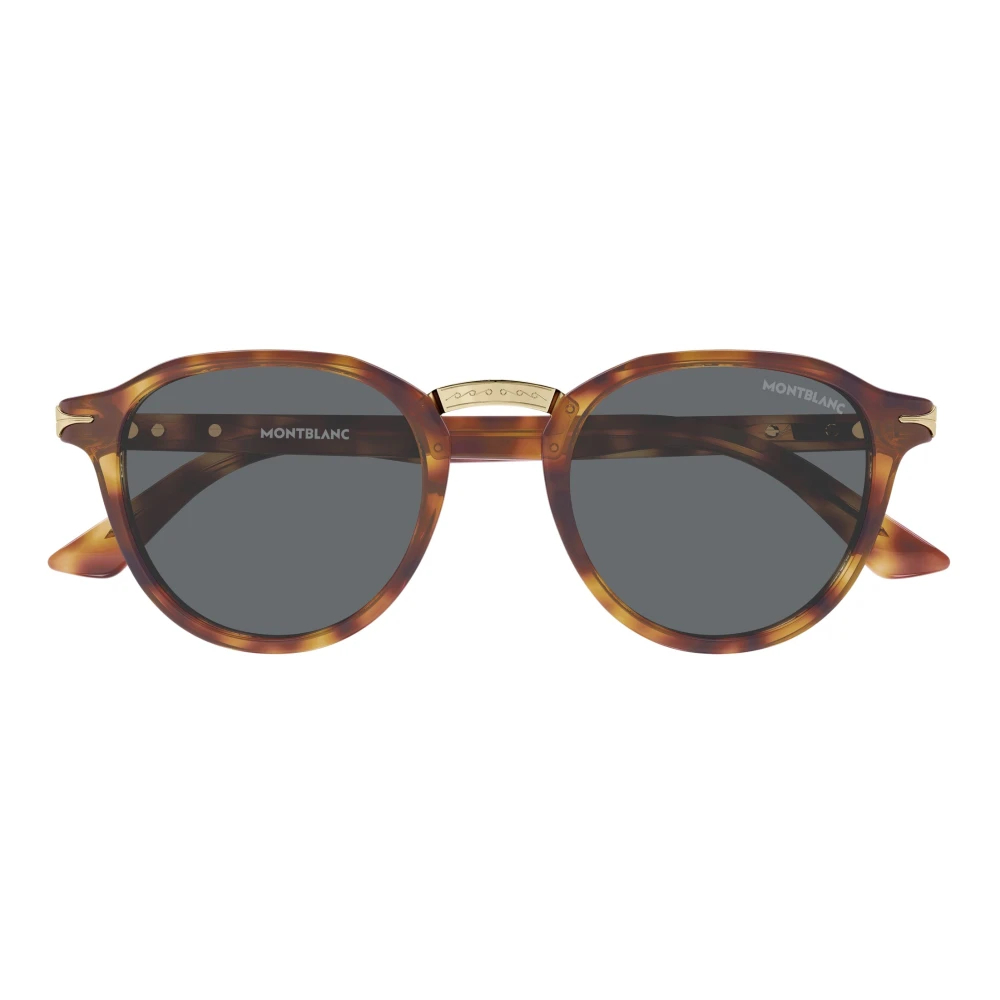 Montblanc Havanna Runde Sonnenbrille Mit Havana-Acetatrahmen Kunststoff Mb139349 Sonnenbrillen - Bild 3