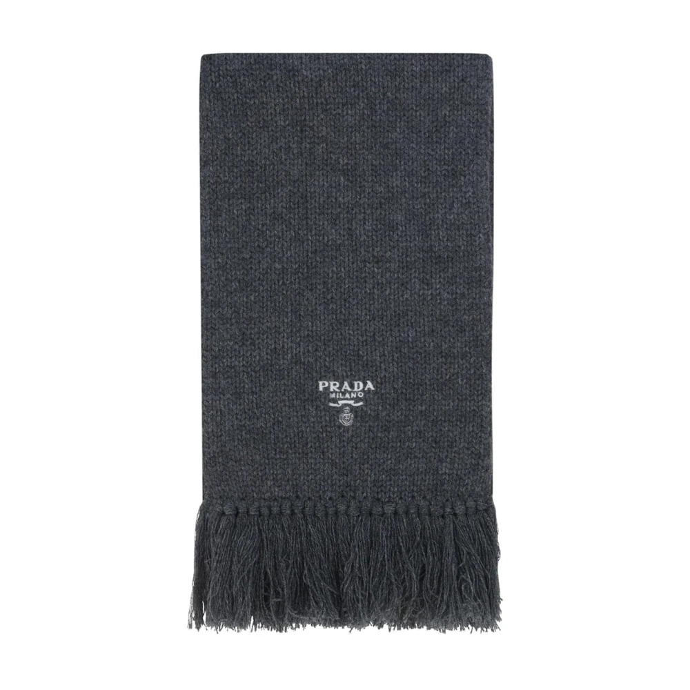 Prada Herren Grau - Cashmere Logo Scarf - Accessories - One Size