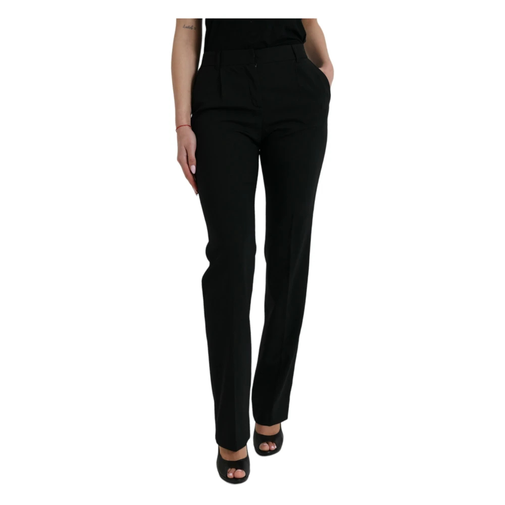 Dolce & Gabbana Damen Schwarz - E Woll-Tapered-Hose - Trousers - K - 2XS