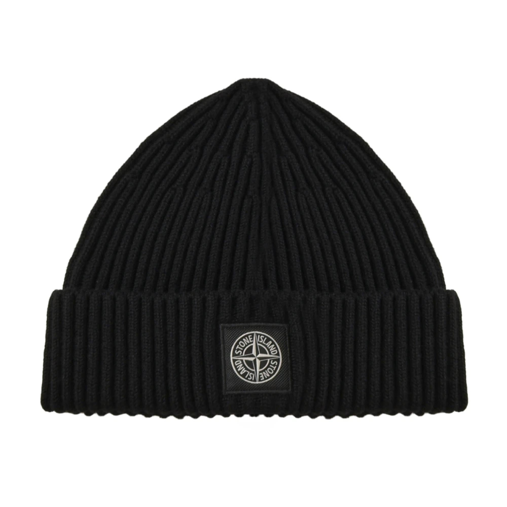 Stone Island Herren Schwarz Beanie - Bild 8