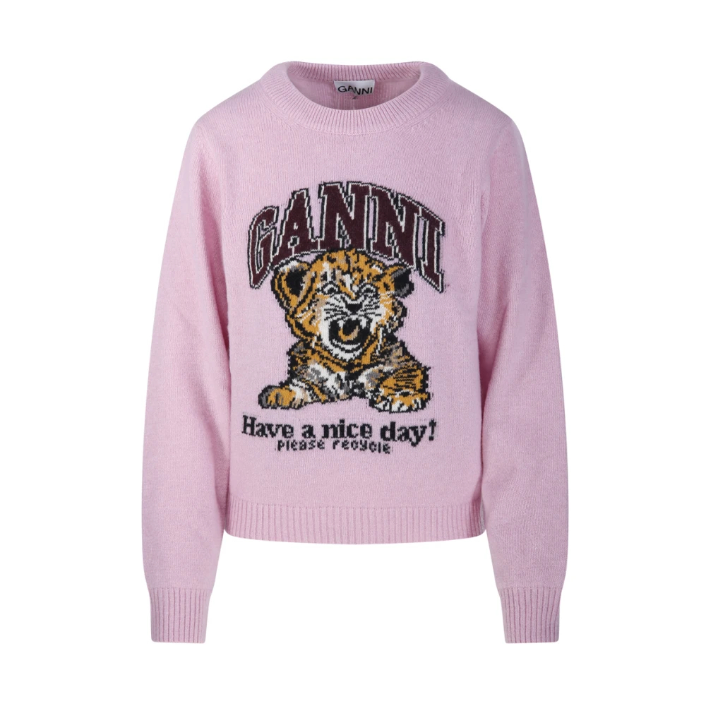 Ganni , Damen, Strickwaren, Rosa, Xs - Bild 3