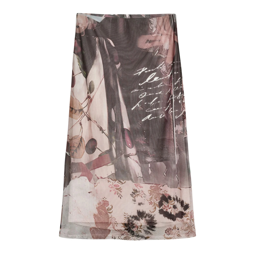 Desigual Damen Beige - Collage Tüll-Midirock - Skirts - Xs