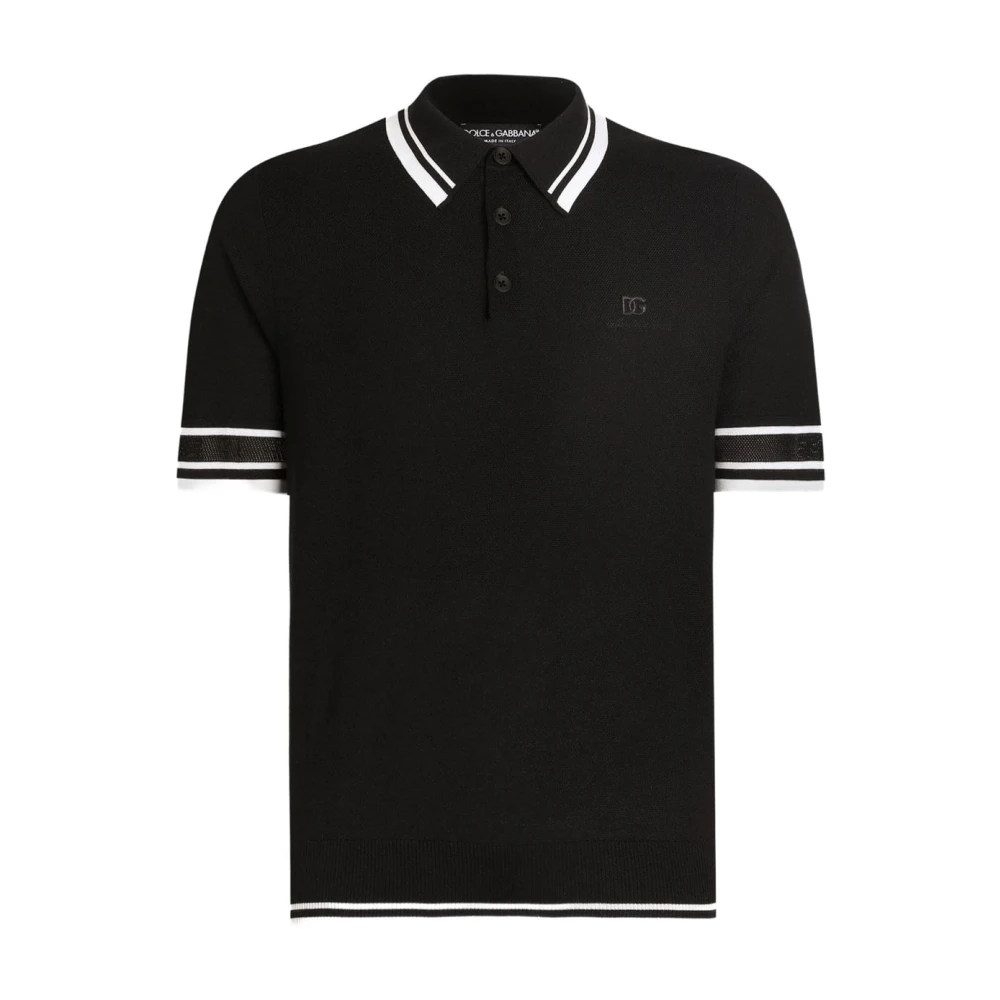 Dolce & Gabbana Herren Schwarz - Blaues Polo-Shirt Für Den Alltag - Tops - K - 3XL