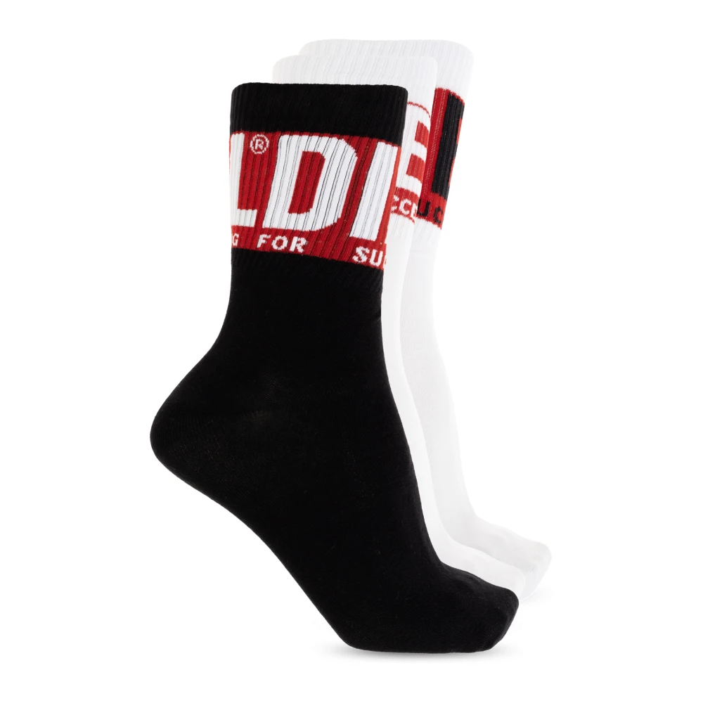 Diesel Herren Weiß - Skm-Ray-Threepack Socken Trio - Underwear - M