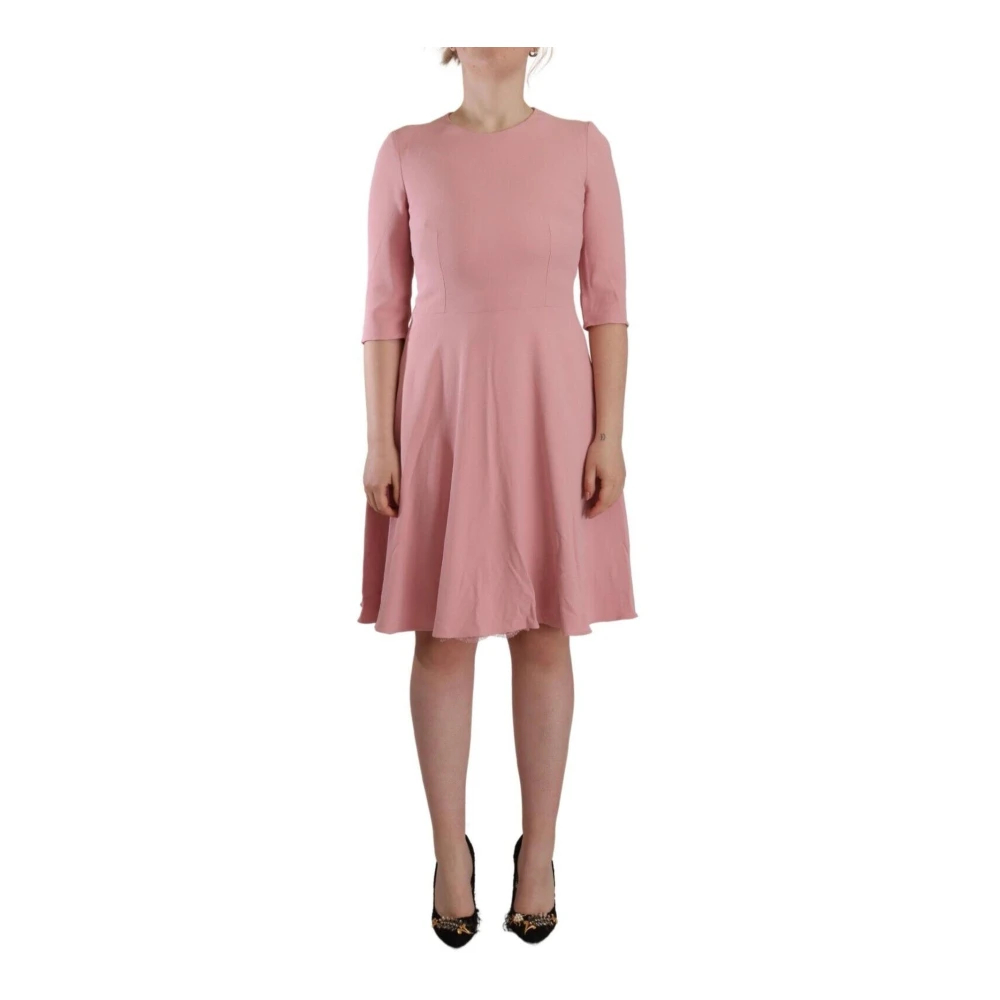 Dolce & Gabbana Damen Rosa - A-Linien-Kleid Mit 3/4-Ärmeln - Dresses - L