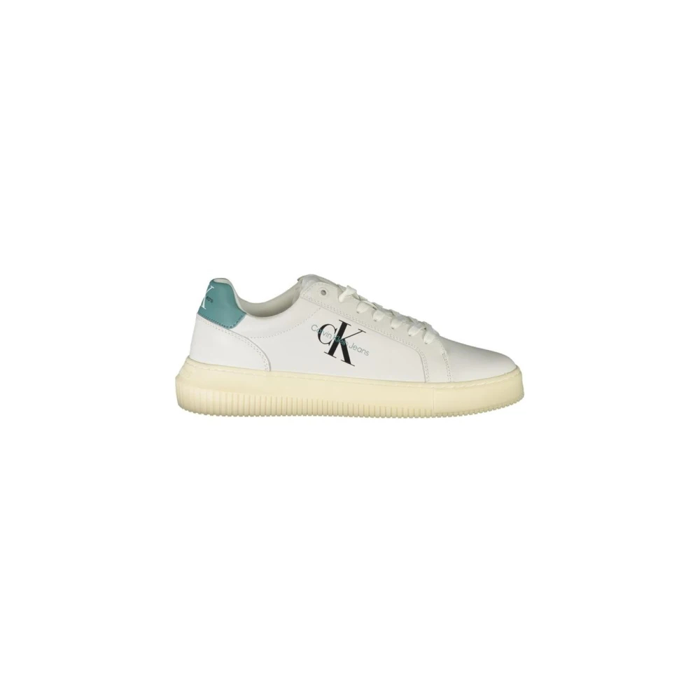 Calvin Klein Herren Weiß Monogram-Low‑Top-Sneakers Eu44 - Bild 5