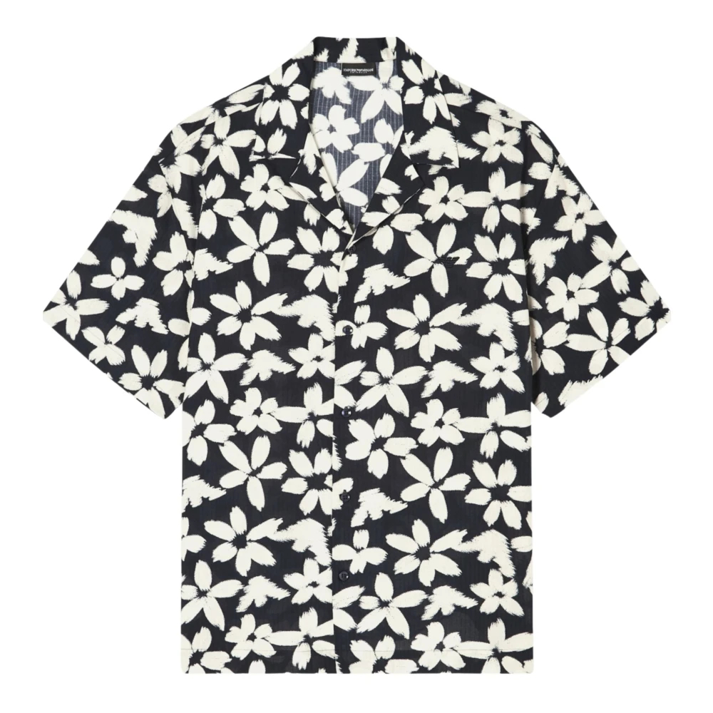 Emporio Armani Herren Multicolor - Flower Eagle Pattern Beachwear Shirt - Shirts - Mehrfarbig - Xl