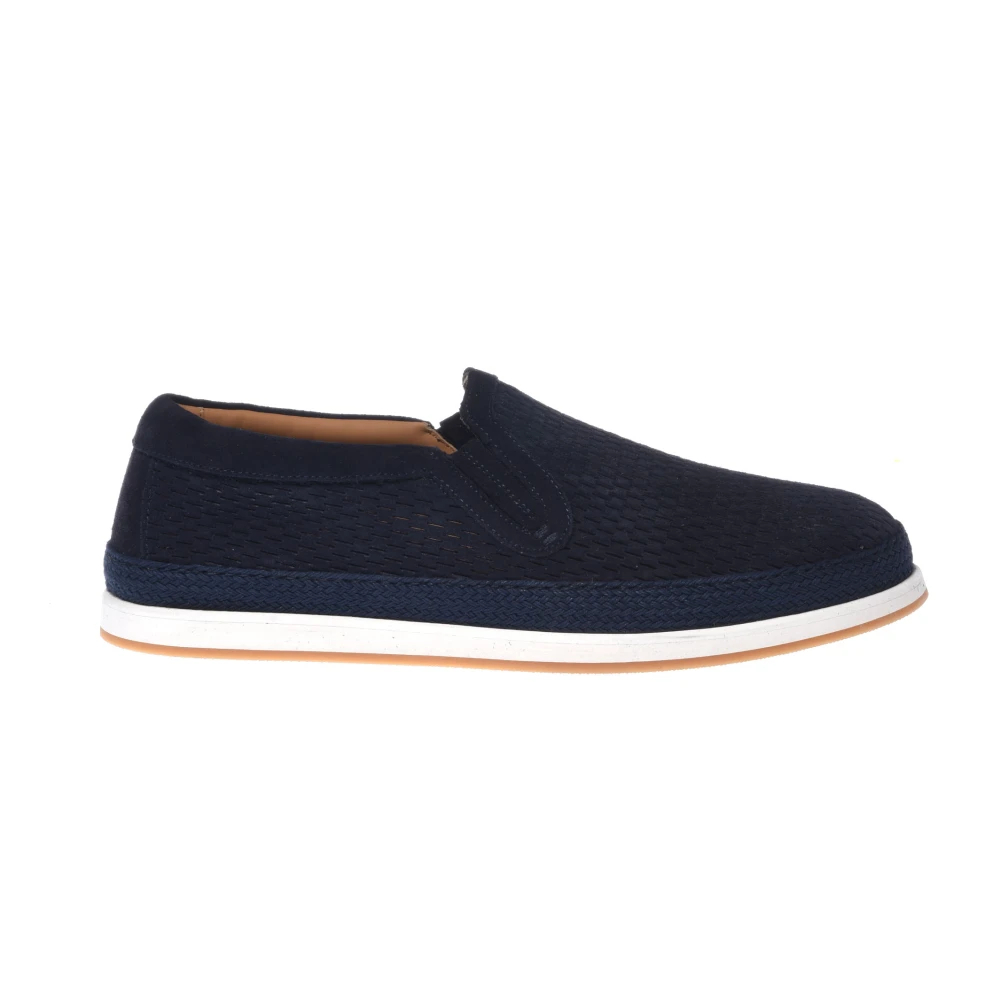 Baldinini - Perforated Suede Slip-On - Shoes - Herren - Blau - 44 Eu
