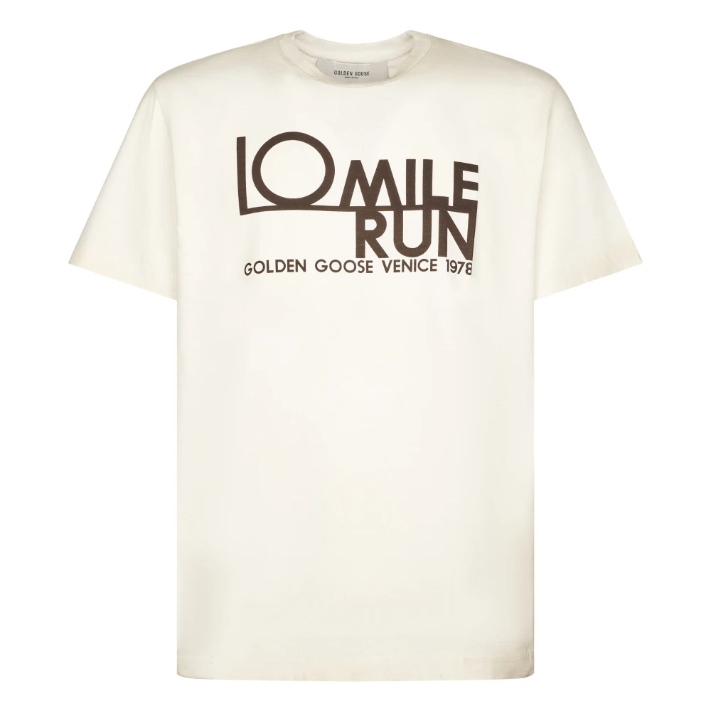 Golden Goose Herren Weiß - Journey T-Shirt Regular Gauze Baumwolljersey - Tops - M