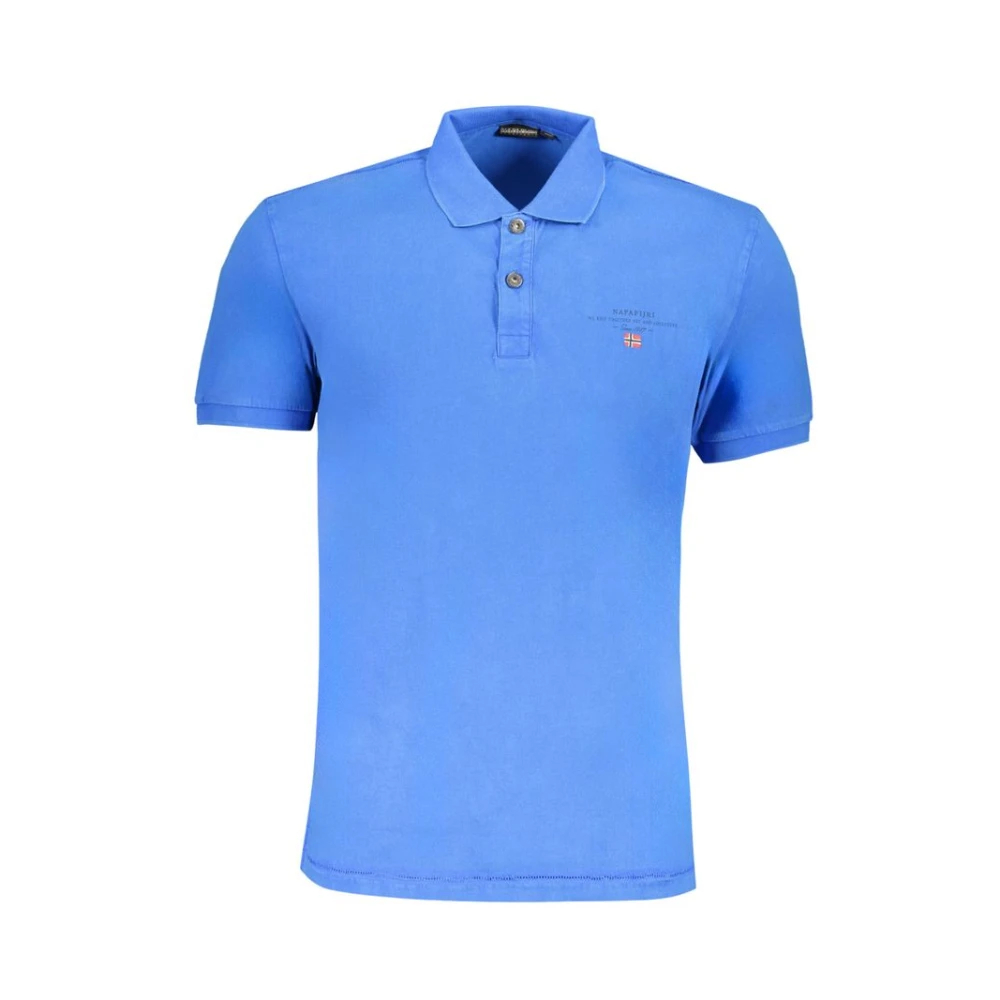 Napapijri Herren Blau - Es Baumwoll-Poloshirt Mit Logo - Tops - S