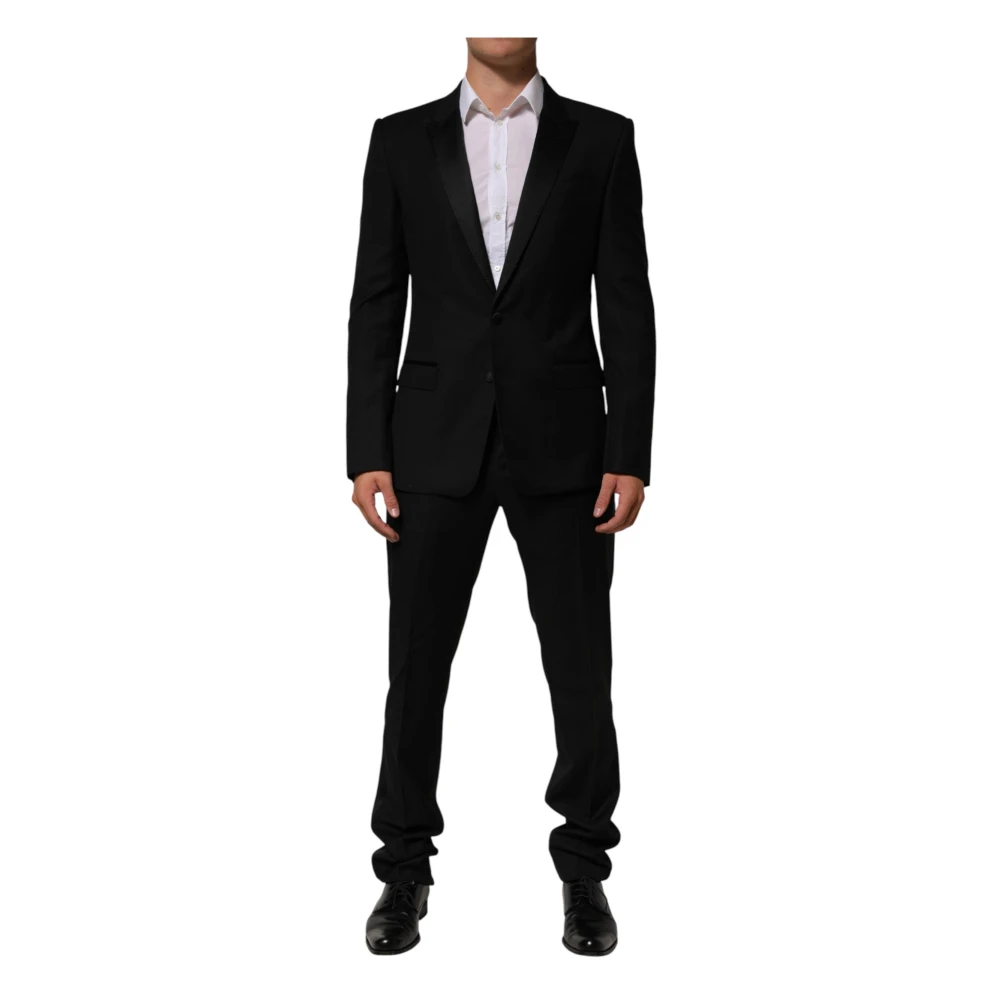 Dolce & Gabbana Herren Schwarz - 2-Knopf-Jacke Formeller 2-Teiliger Anzug - Suits - K -L