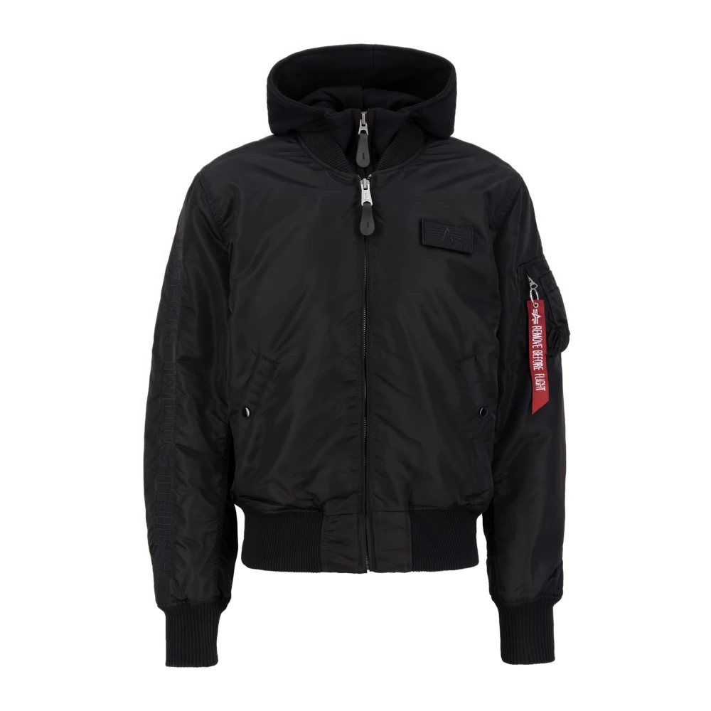 Alpha Industries Herren Schwarz Bomberjacke "Ma-1 D-Tec Se Slim", Gr. Xl, (, Schwarz), Obermaterial: 100% Nylon, Futter: 100% Nylon, Kapuze... - Bild 5