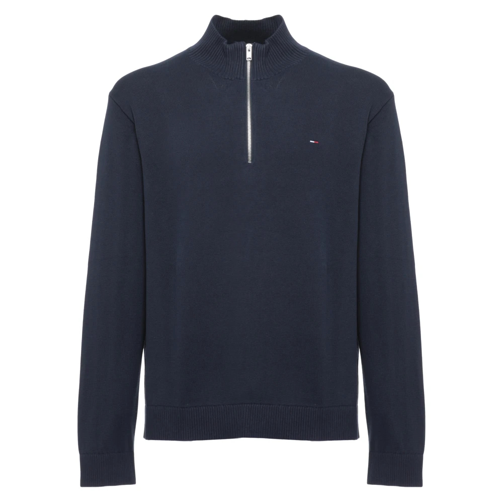 Tommy Jeans Herren Dunkelblau Tommy Hilfiger Troyer, Blau, Gr. Xl - Bild 4